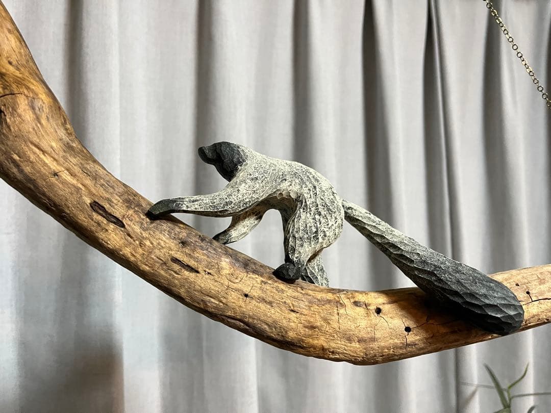 苔むす木工 木彫+流木 モビール