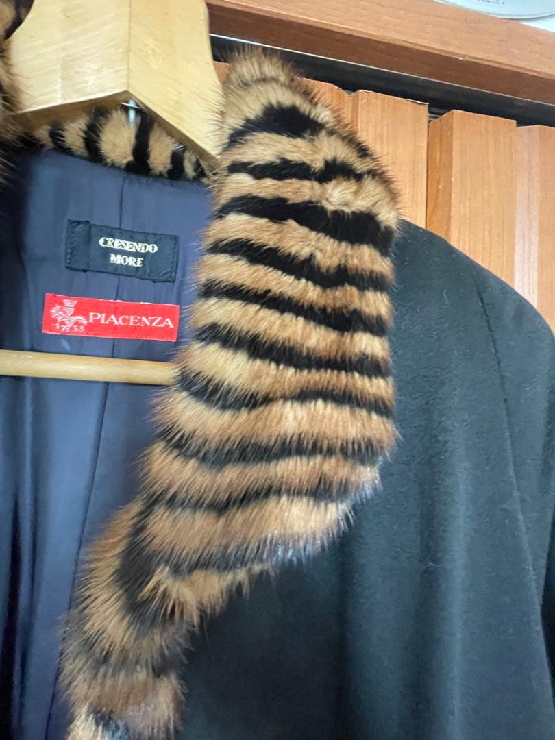 超美品　PIACENZA　コート　カシミヤ100%　ミンク