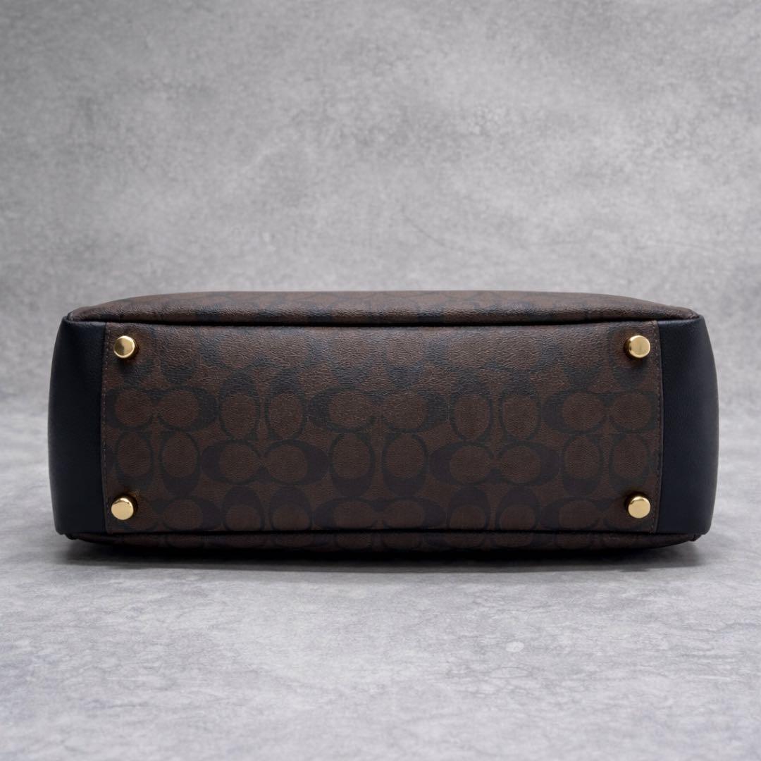 極美品✨A4可 コーチ 2way トート ショルダーバッグ PVC×レザー