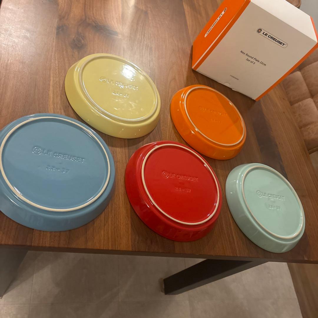 LE CREUSET ル・クルーゼ　ネオラウンドプレート レインボー 22cm