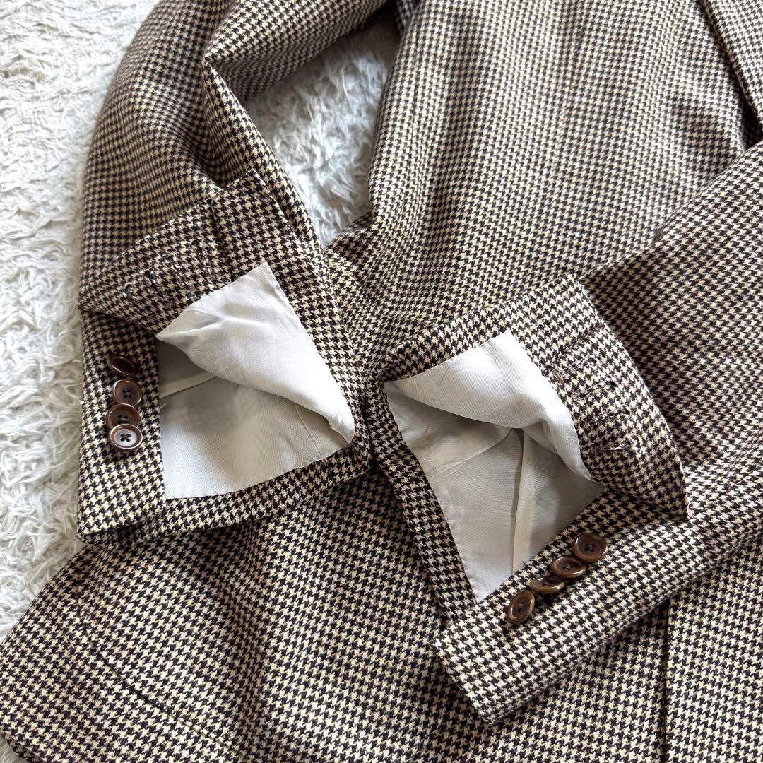 極美品　ユナイテッドアローズ　ソブリン　カシミヤ混　テーラードジャケット　千鳥