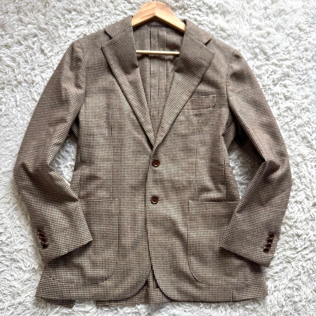 極美品　ユナイテッドアローズ　ソブリン　カシミヤ混　テーラードジャケット　千鳥