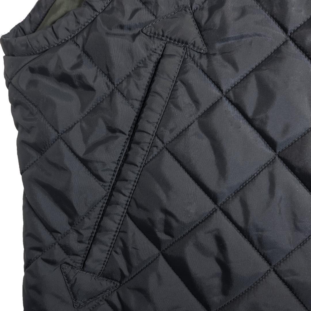 美品 45R✨キルティング Vネック中綿ダウンベスト 馬革ファスナー 45rpm