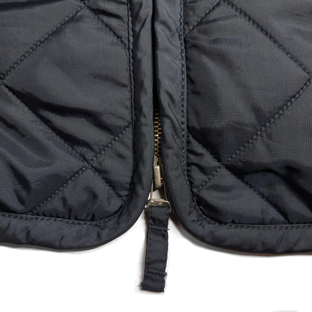 美品 45R✨キルティング Vネック中綿ダウンベスト 馬革ファスナー 45rpm