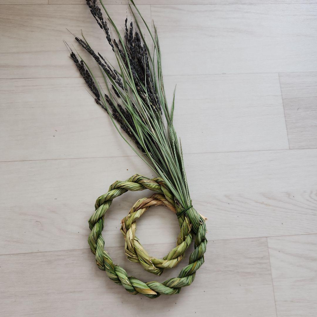 のりちゃん様ご注文ページ【m19】山形県産　古代米　しめ縄土台　6点