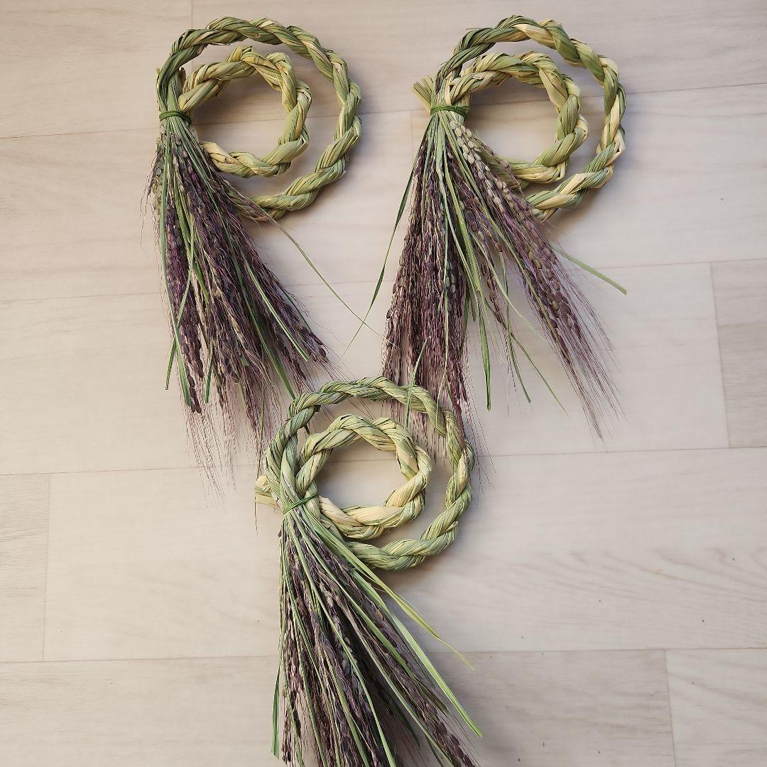 のりちゃん様ご注文ページ【m19】山形県産　古代米　しめ縄土台　6点