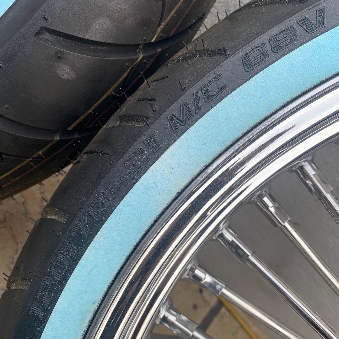 希少！ハーレー ファットスポークホイール 21×18inc タイヤ付 FXDWG