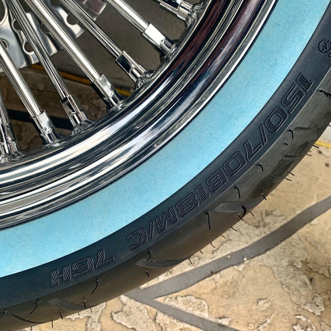 希少！ハーレー ファットスポークホイール 21×18inc タイヤ付 FXDWG