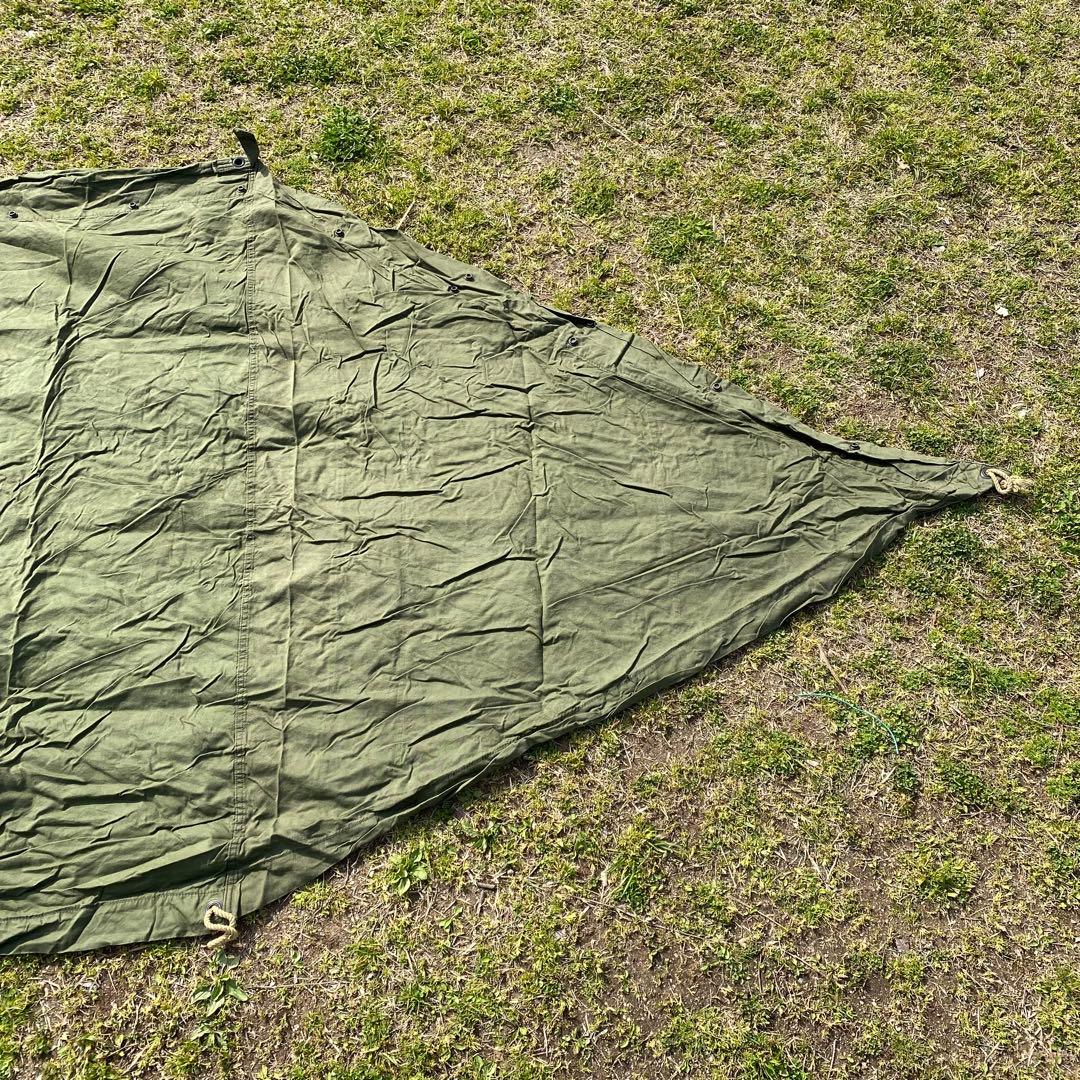 T*Ｏ様 USパップテント③　アメリカ軍　軍幕　 ハーフシェルター２枚　ポール・