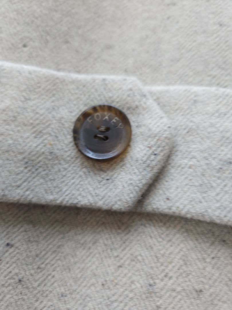 FOXEY 高級ロングコート26万 ソフトツイード ヌートリア アンゴラシルク