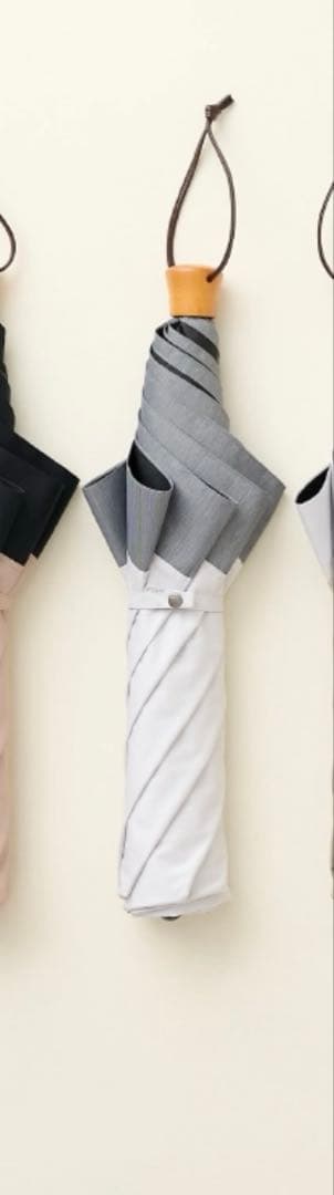 サンバリア100 折りたたみ日傘　３段折 コンビ　ホワイト