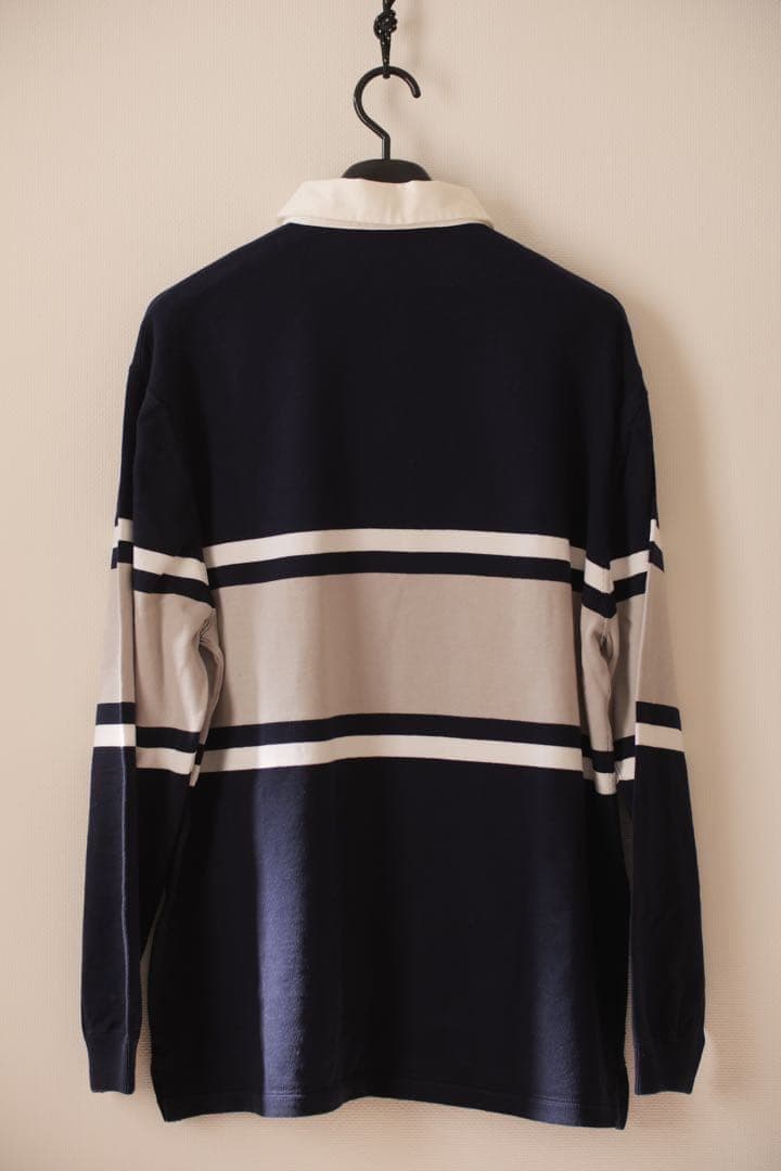 Wasted Youth ストライプ ラガーシャツ ネイビー