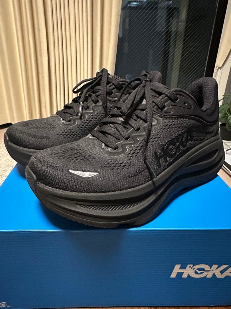 【新品】HOKA ONE ONE ボンダイ9 ブラック24.5