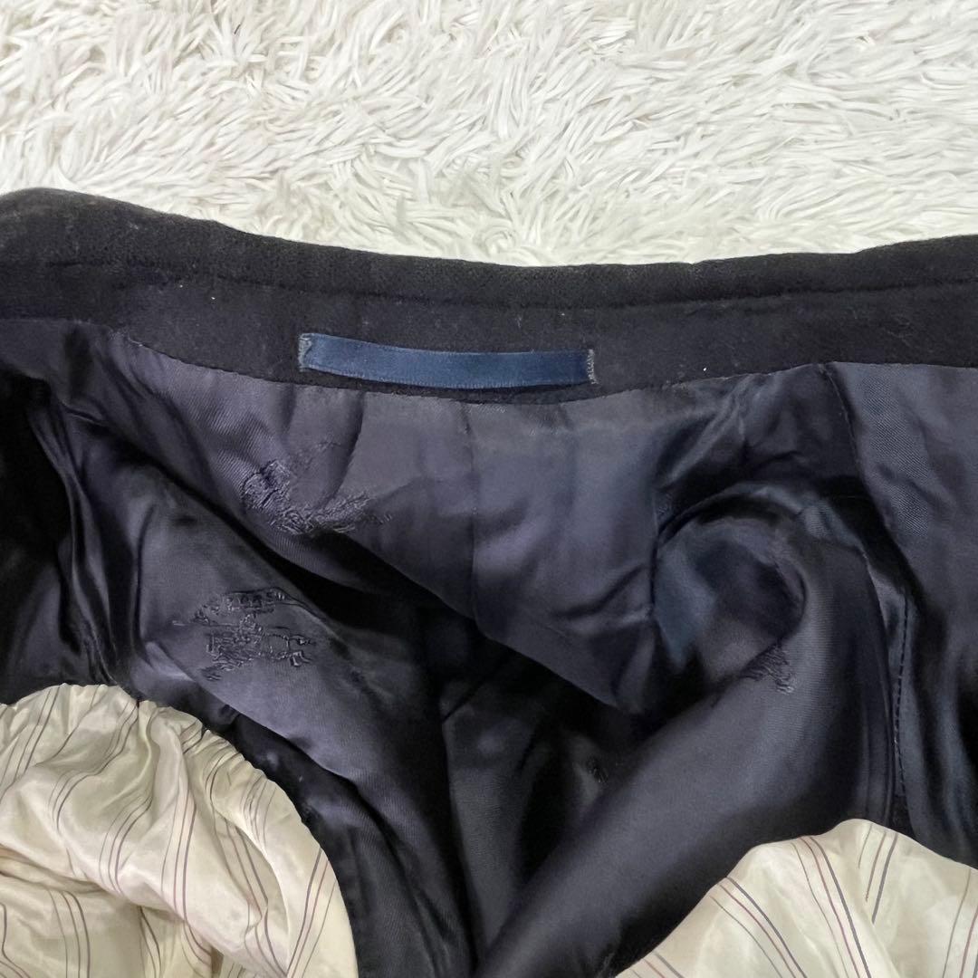 美品✨バーバリー　カシミヤ100% ダブルテーラードジャケット　金ボタン　黒　L