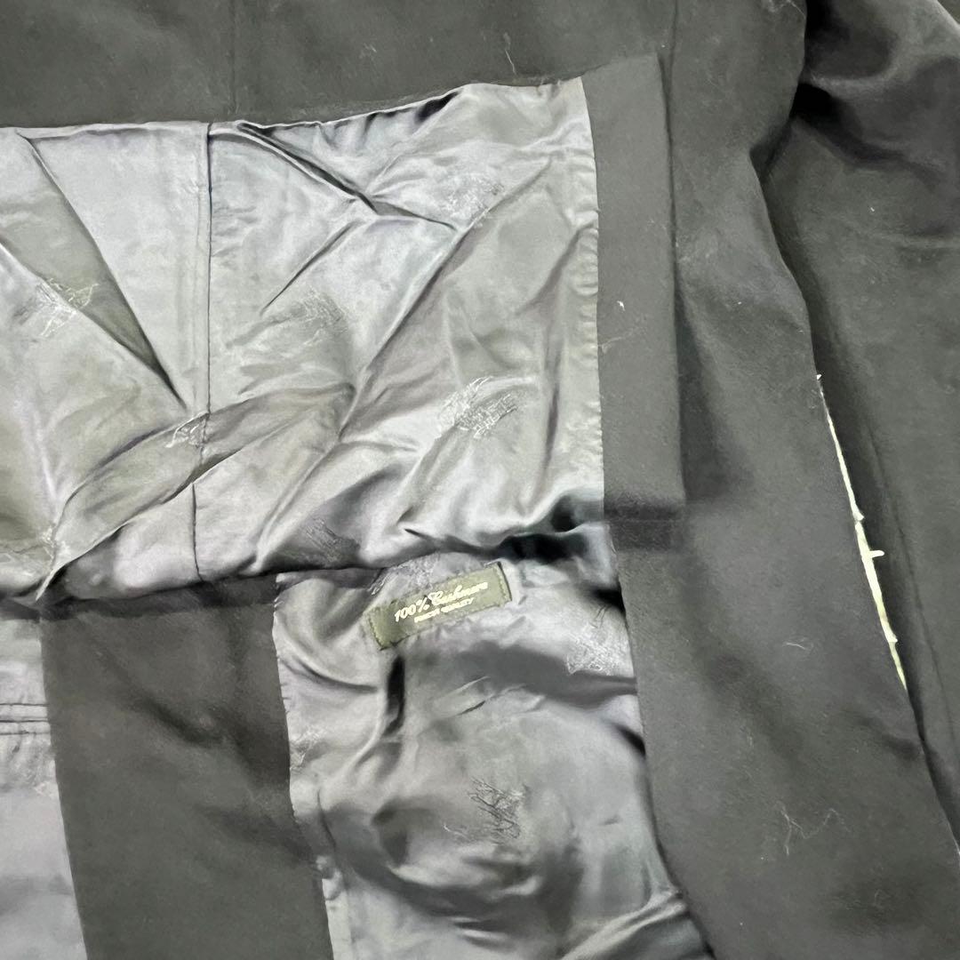 美品✨バーバリー　カシミヤ100% ダブルテーラードジャケット　金ボタン　黒　L