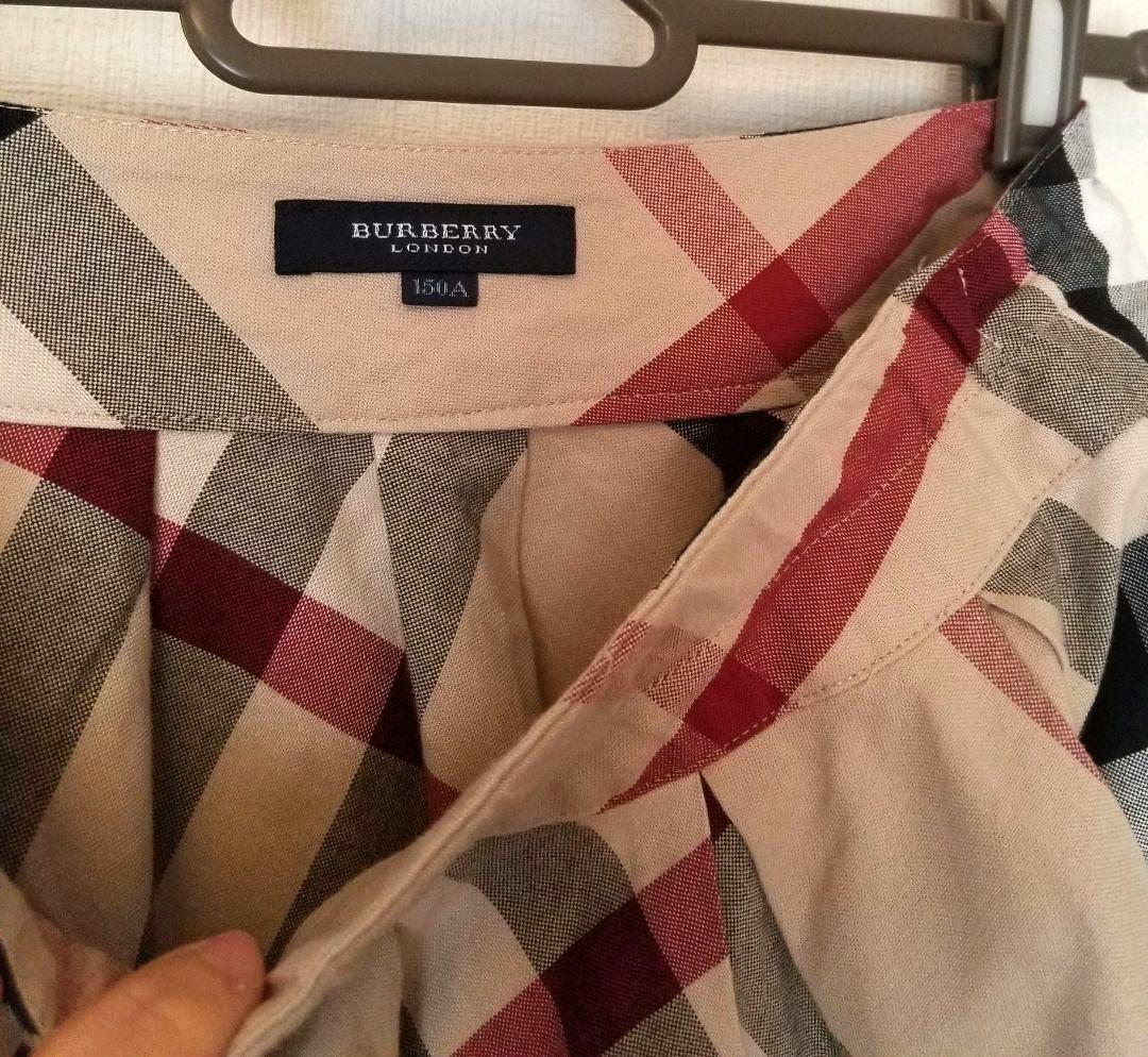 バーバリーキッズスカート未使用近 美品バーバリーロンドンノバチェック150160