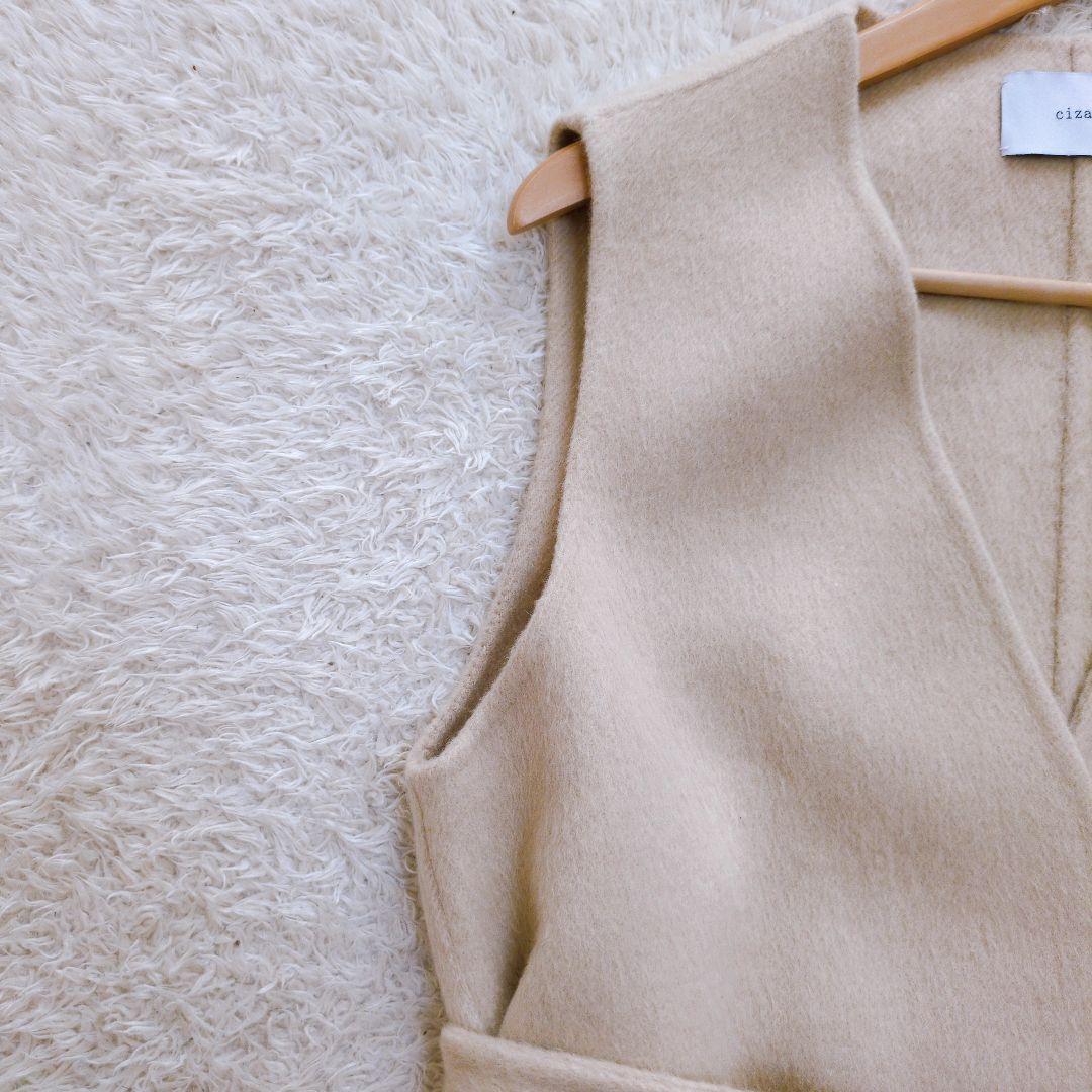 cizatto 2piece wool coat　ロング　ジレ　カーディガン