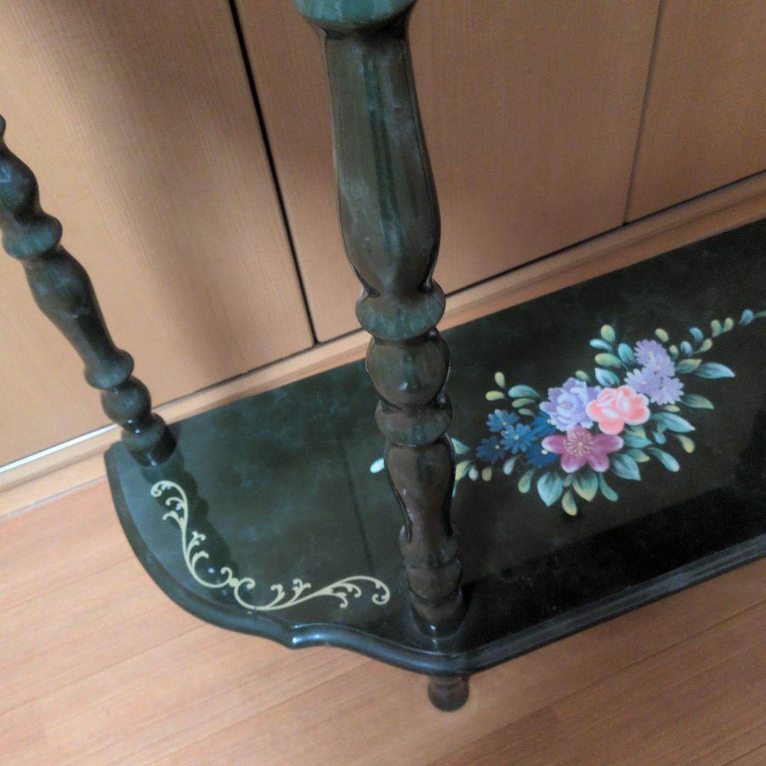 花柄コンソール テーブル 台 アンティーク家具