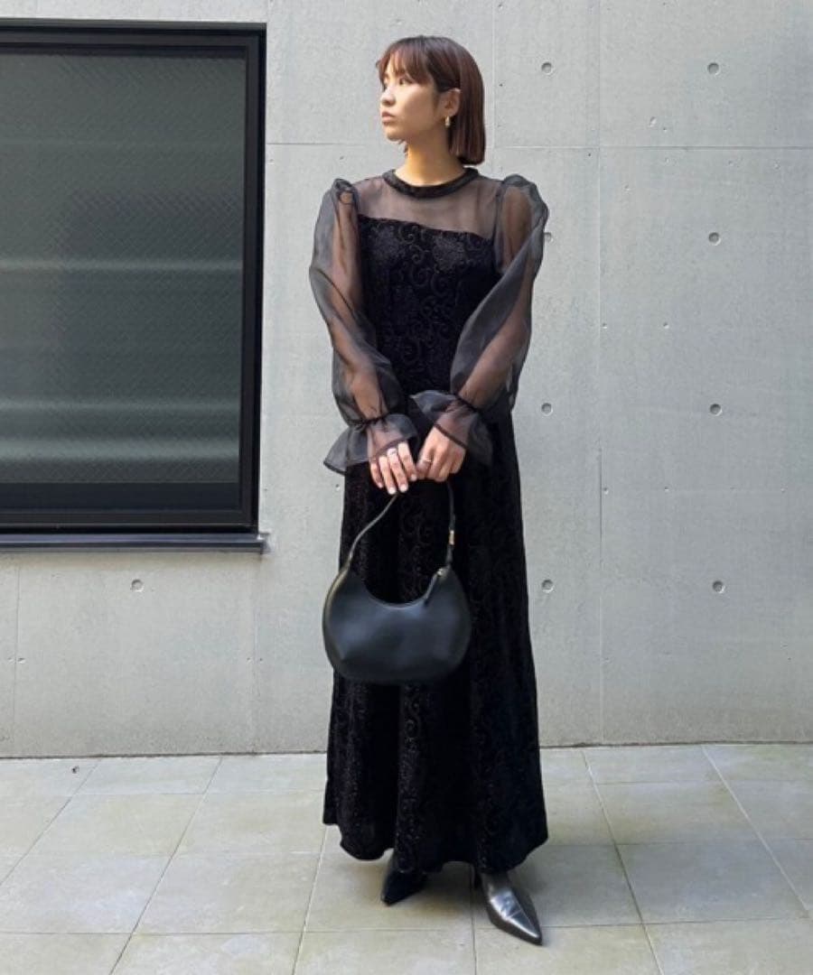 AMAIL Mature paypuri dress ブラック フリー