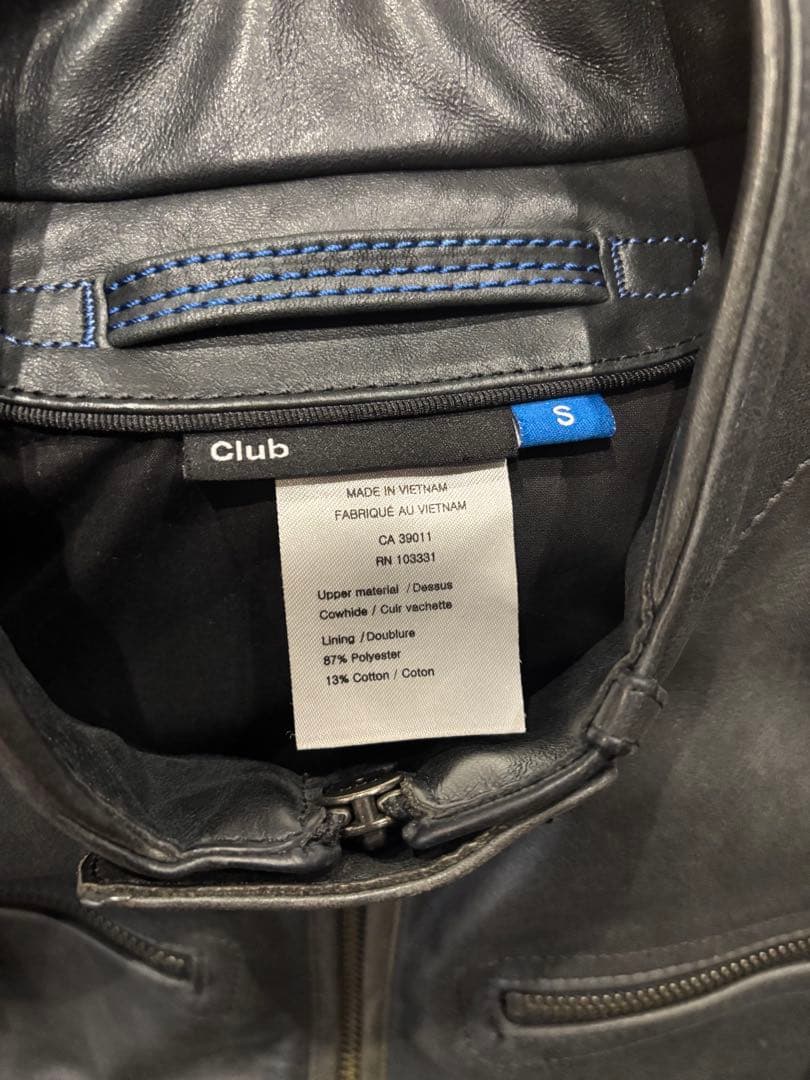  クラブ ライダース レザー ジャケット