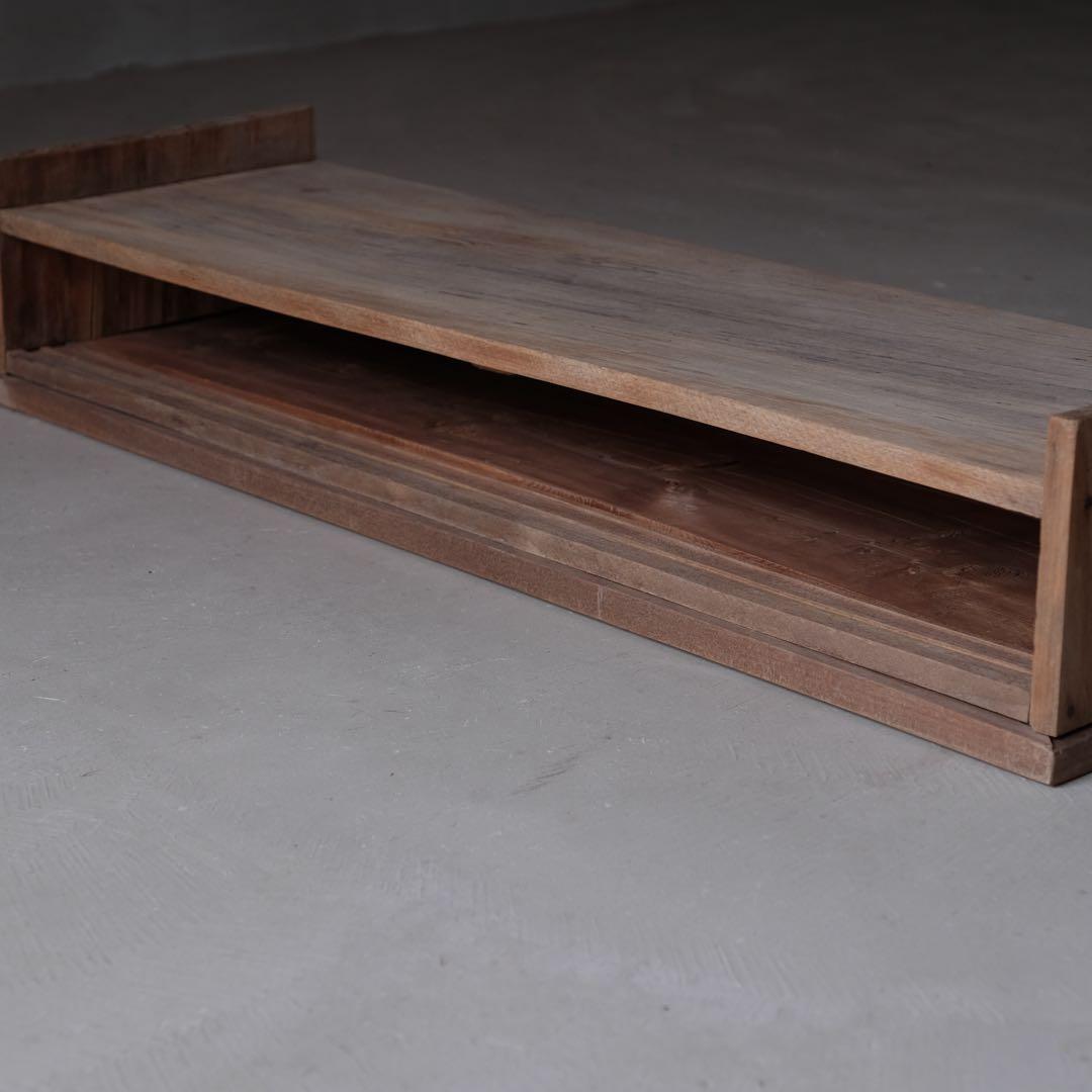 樫材 古い置床　展示台 ローボード 古家具 古道具 アンティーク ヴィンテージ