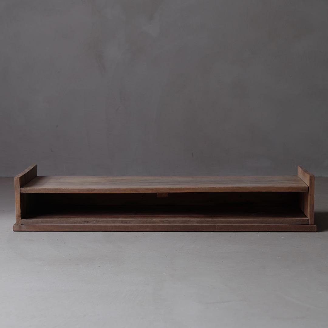 樫材 古い置床　展示台 ローボード 古家具 古道具 アンティーク ヴィンテージ