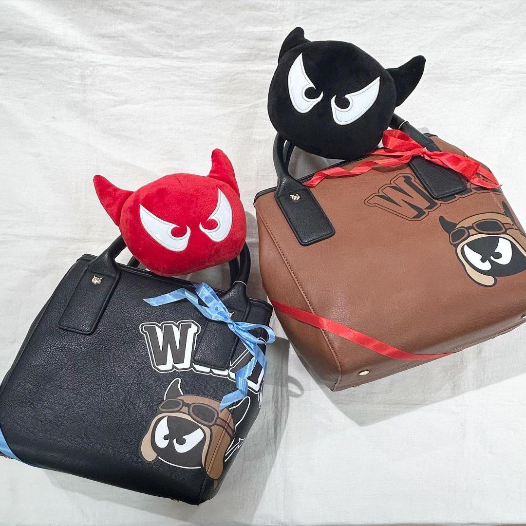 WAAC　カートバッグ ショルダーバッグ 黒 ブラック ラウンドバッグ　ゴルフ