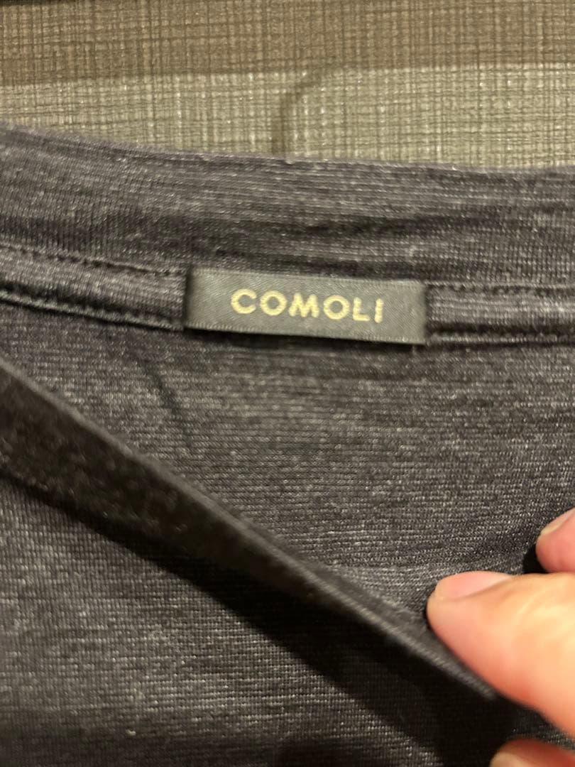 な*ま様 美品comoli コモリ 23AW サマーウール長袖クルー チャコール
