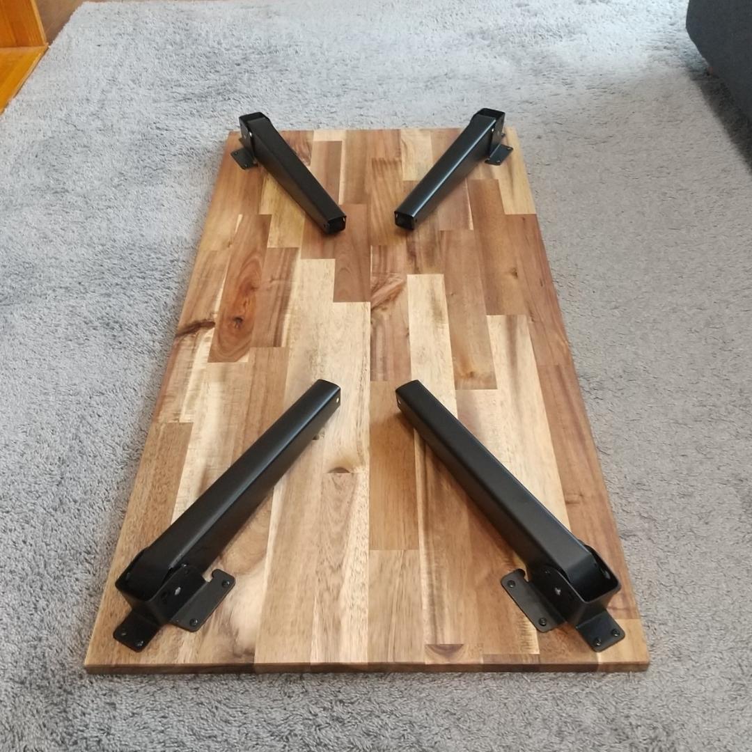 アカシア無垢集成材折りたたみローテーブル【900ｍｍ×450ｍｍ】