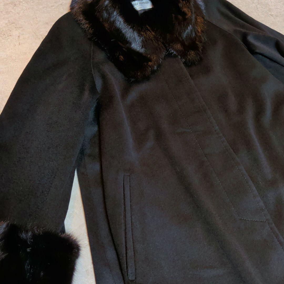 フランス製 Charles Romain カシミヤ・アンゴラ混 マキシ丈コート