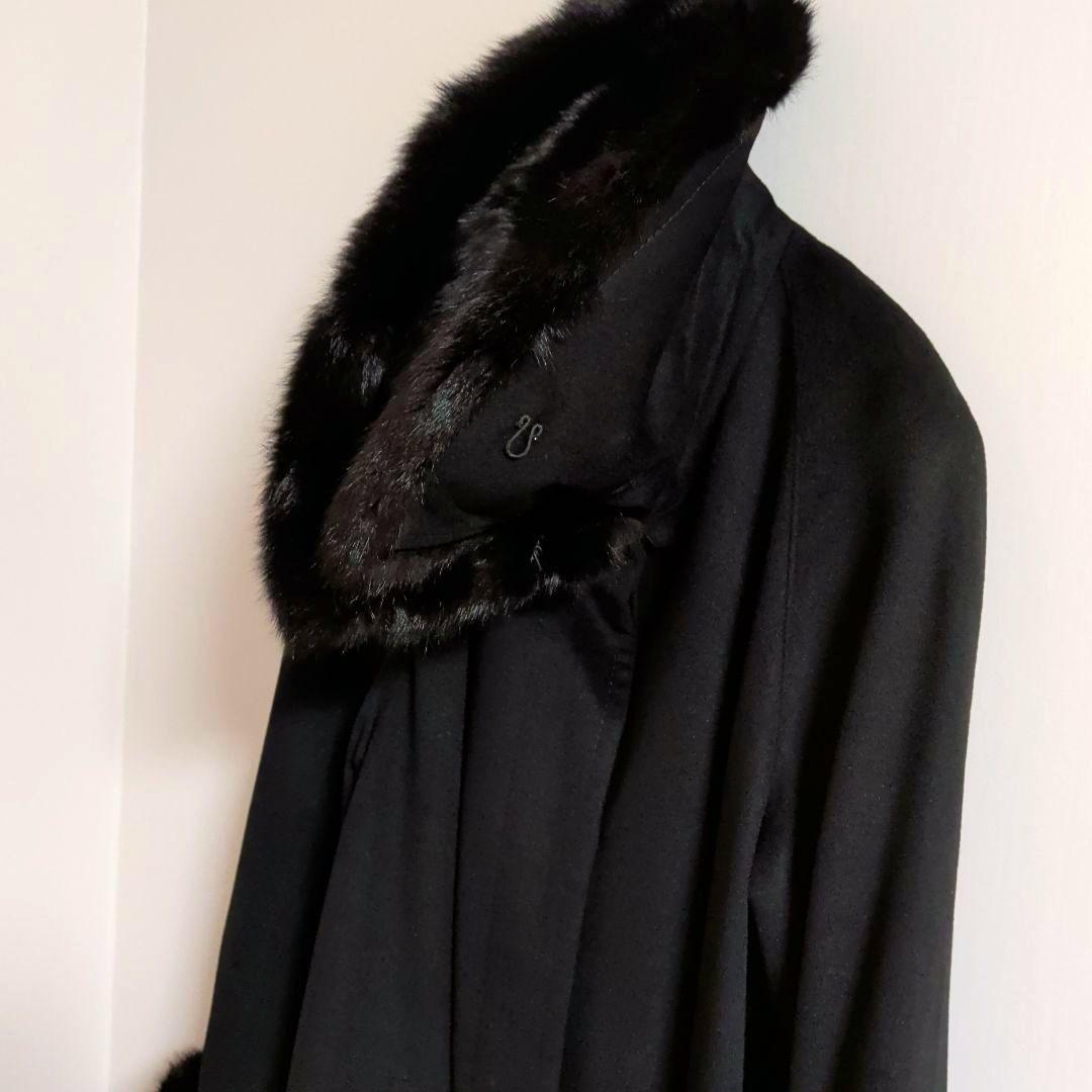 フランス製 Charles Romain カシミヤ・アンゴラ混 マキシ丈コート