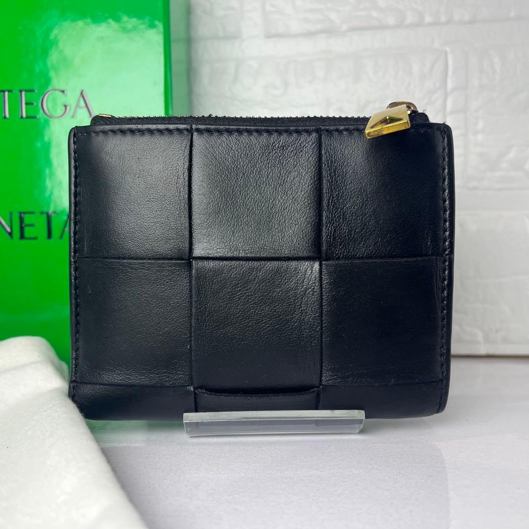 BOTTEGA VENETA カセット 二つ折り 財布 美品 ボッテガ ブラック