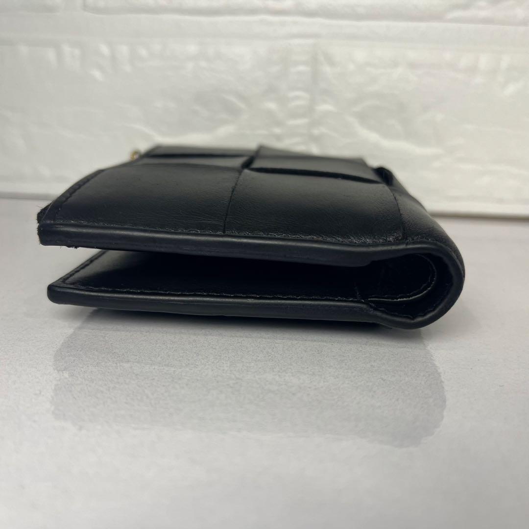BOTTEGA VENETA カセット 二つ折り 財布 美品 ボッテガ ブラック