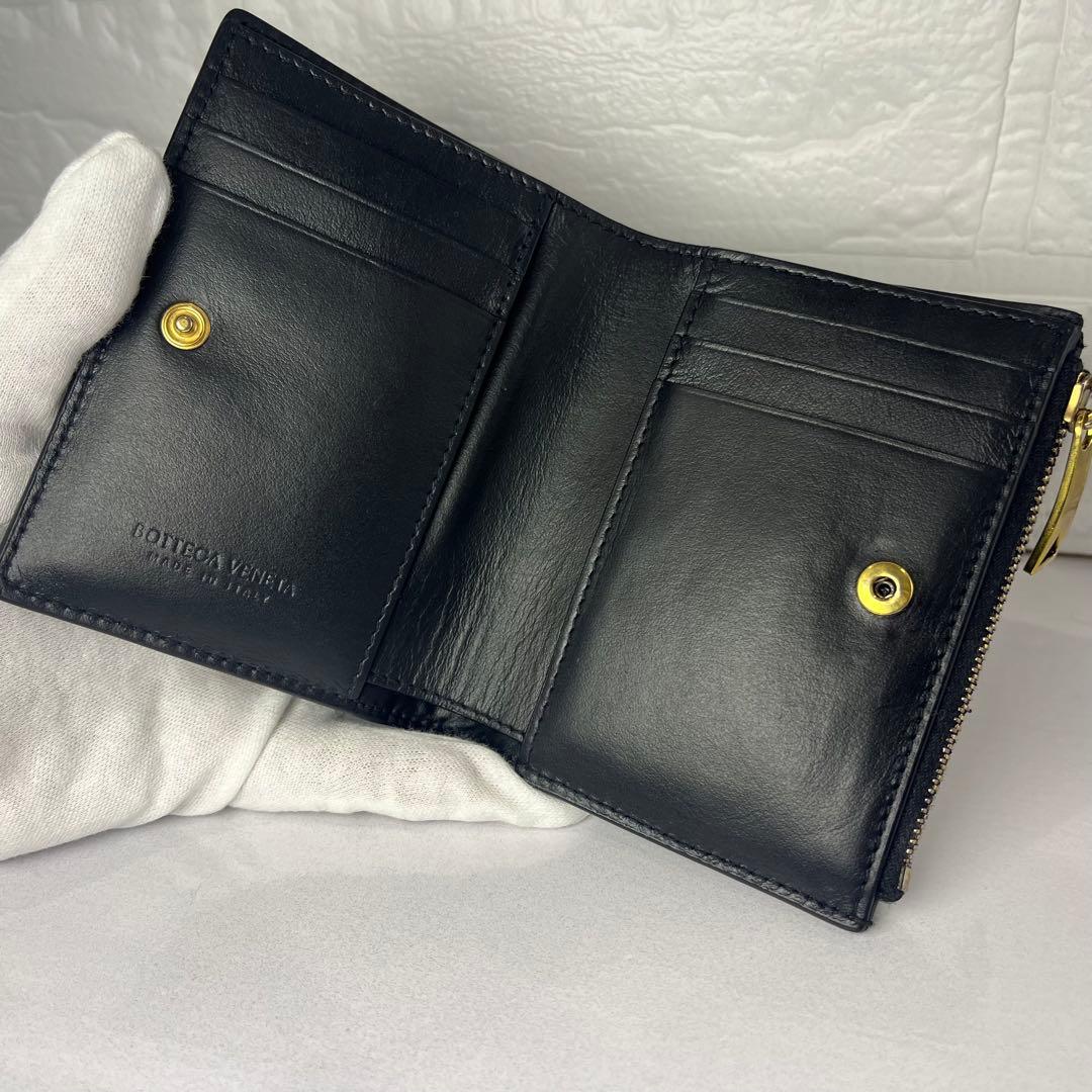 BOTTEGA VENETA カセット 二つ折り 財布 美品 ボッテガ ブラック