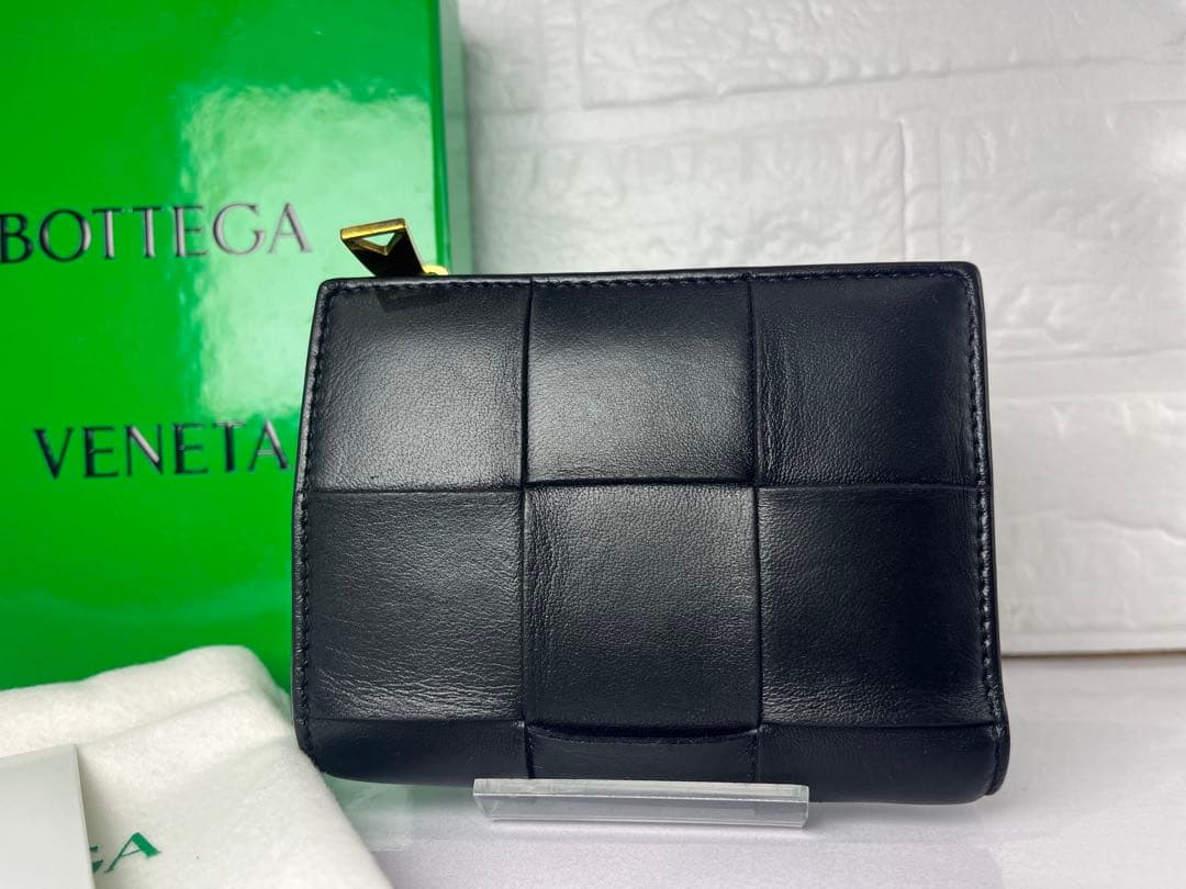BOTTEGA VENETA カセット 二つ折り 財布 美品 ボッテガ ブラック