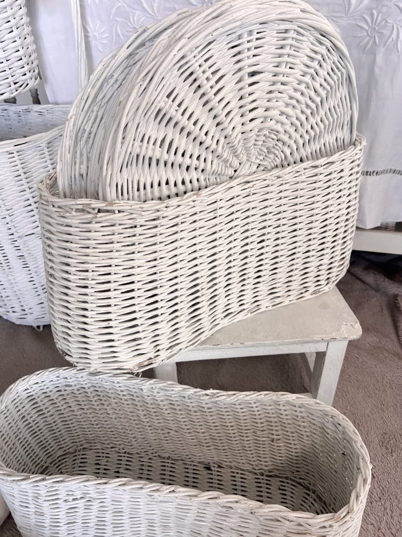 フランス アンティーク パニエ かご バスケット 籐 柳 ピクニック 蚤の市