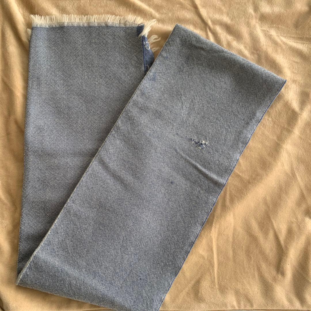 GUCCI ロゴ柄 ウールマフラー