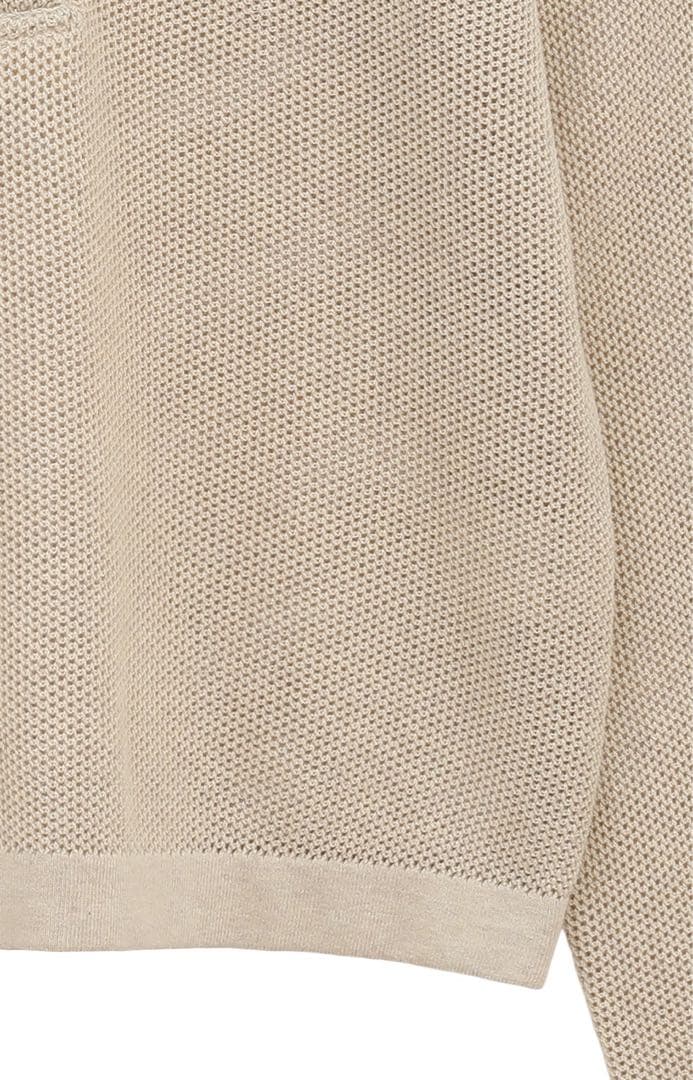 トップス CLANE MESH HENLEY NECK TOPS