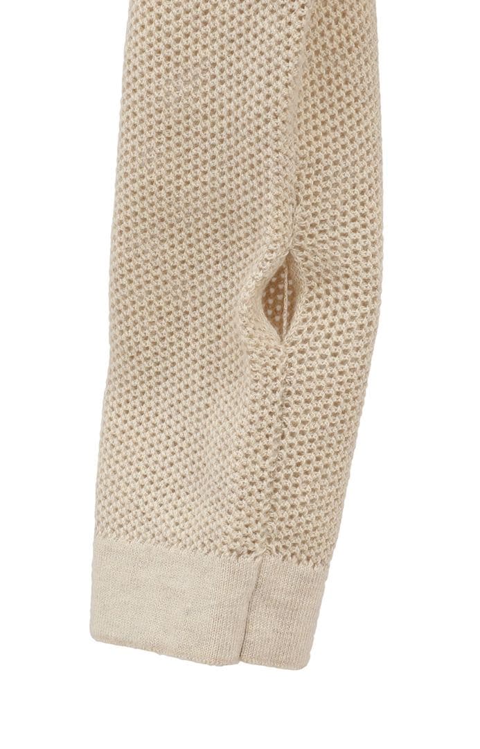 トップス CLANE MESH HENLEY NECK TOPS