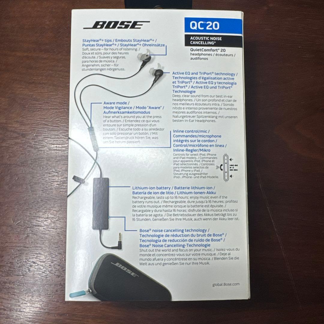 付属品あり！動作確認済み・箱あり美品！Bose QuietComfort 20