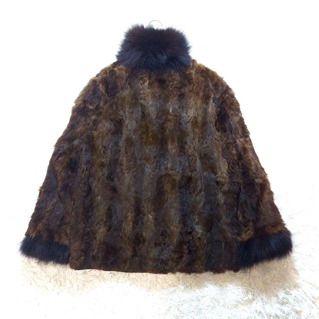 BALMAIN　バルマン　ファーコート　毛皮　シルク100％　ブルーフォックス