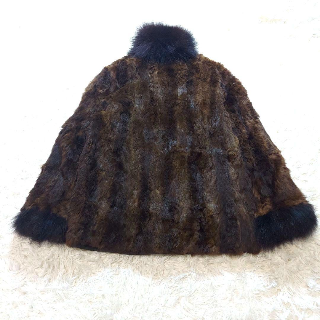 BALMAIN　バルマン　ファーコート　毛皮　シルク100％　ブルーフォックス