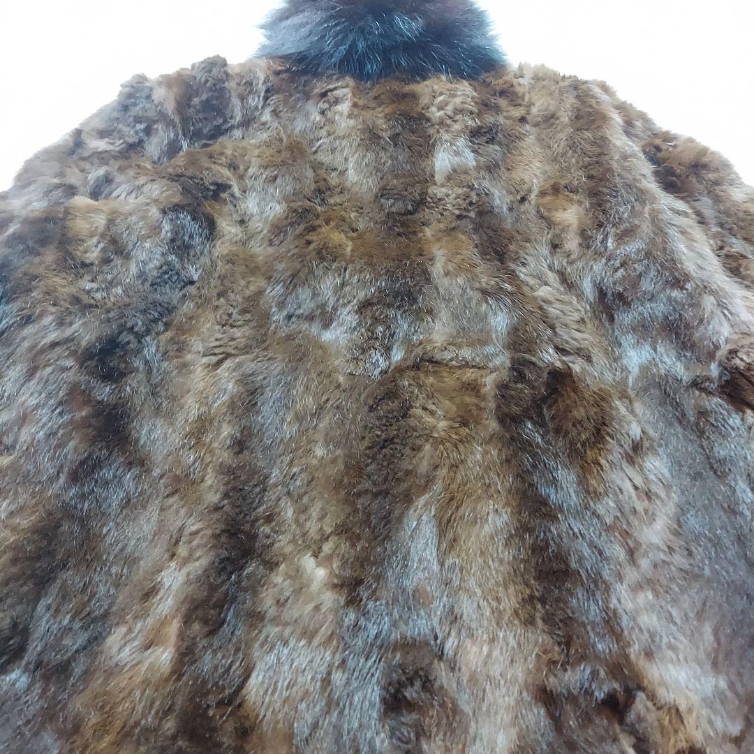 BALMAIN　バルマン　ファーコート　毛皮　シルク100％　ブルーフォックス