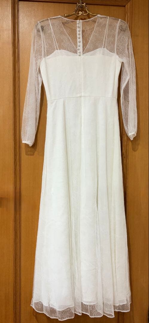 【kaene】レース×シフォンドレス whitecollection