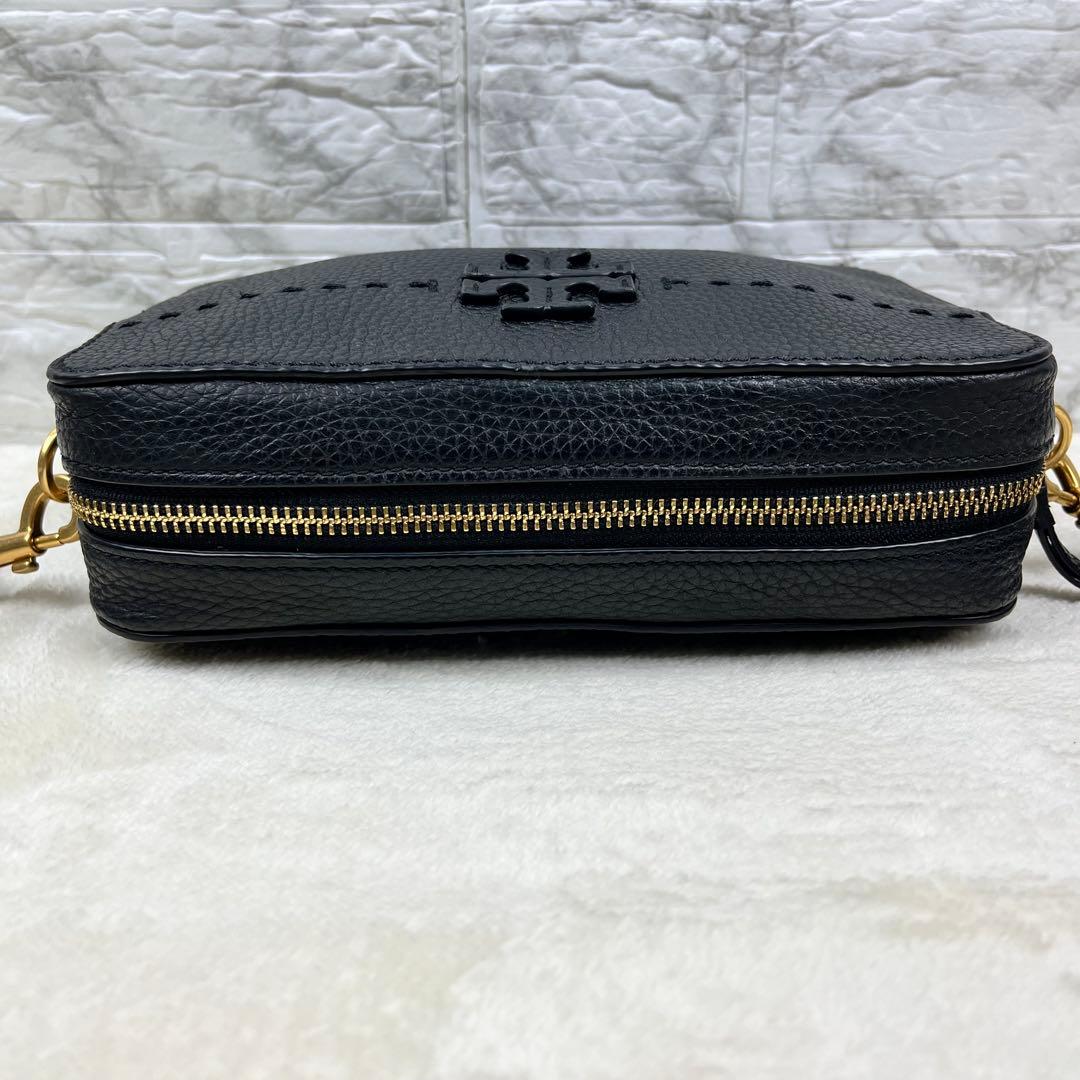 【極美品】 トリーバーチ ショルダーバッグ マックグロー 黒 レザー ゴールド