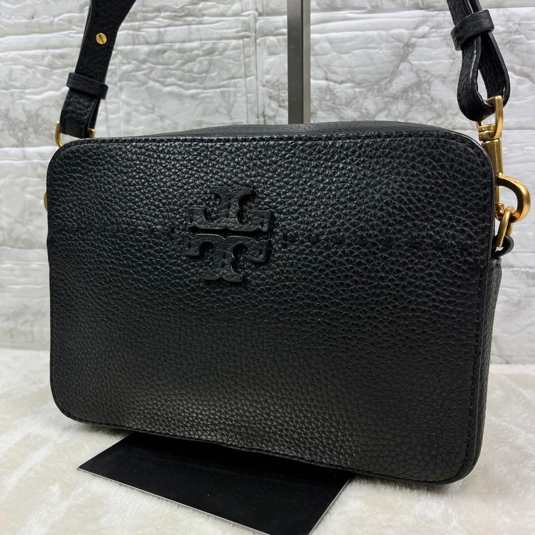 【極美品】 トリーバーチ ショルダーバッグ マックグロー 黒 レザー ゴールド