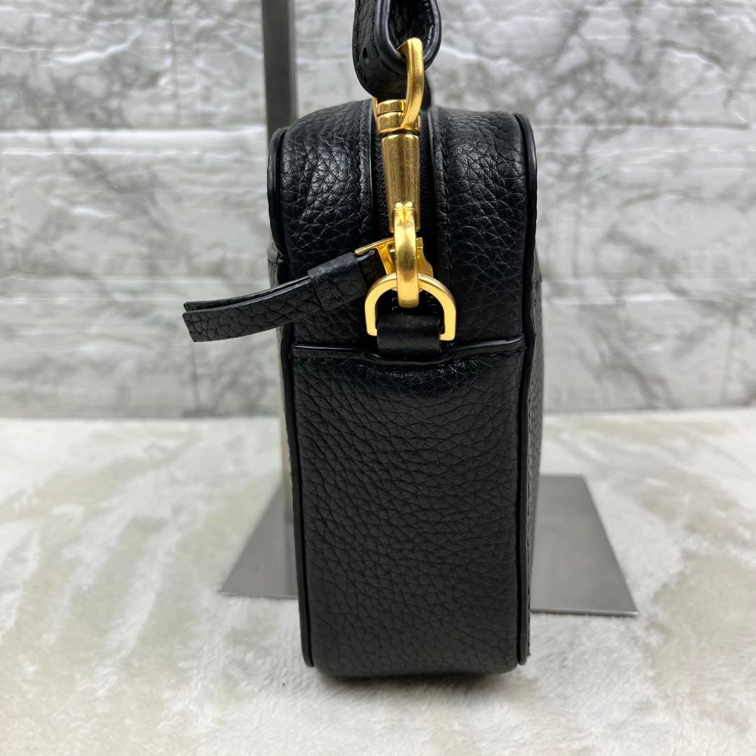【極美品】 トリーバーチ ショルダーバッグ マックグロー 黒 レザー ゴールド