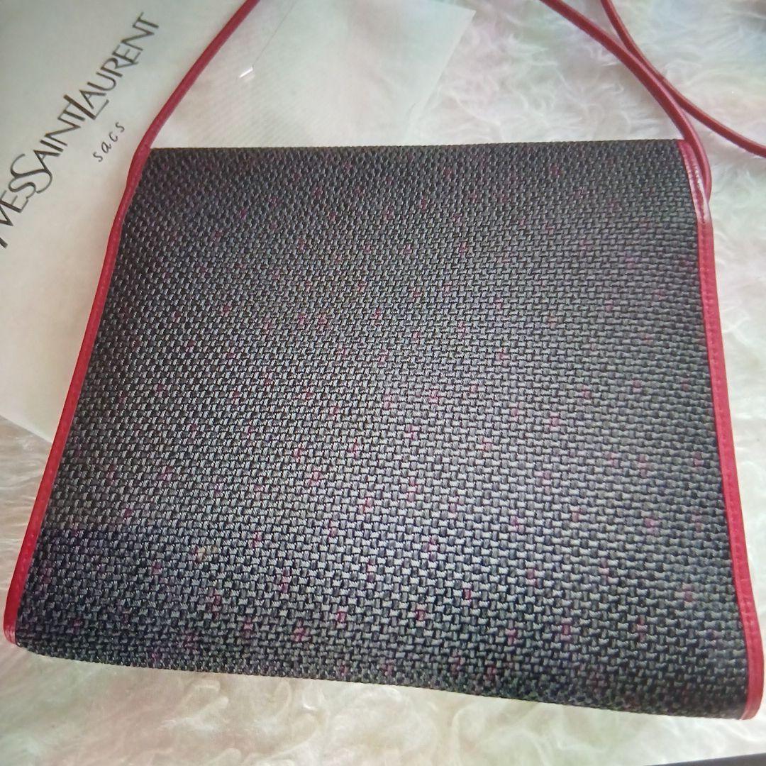 YSL ショルダーバッグ ダークグレー/ピンク