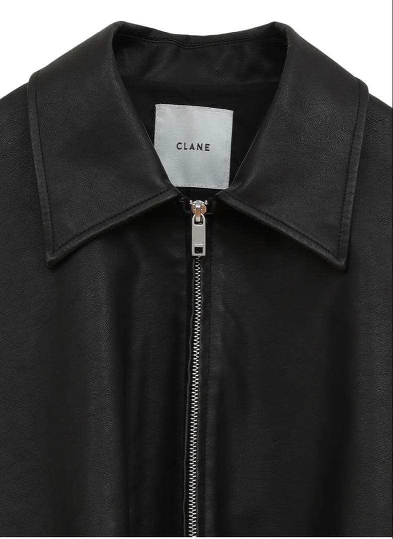 FAKE LEATHER BALLOON JACKETブラック