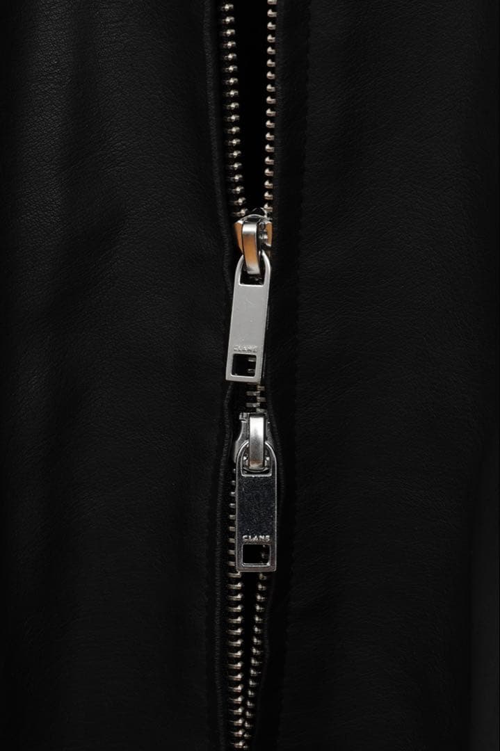 FAKE LEATHER BALLOON JACKETブラック